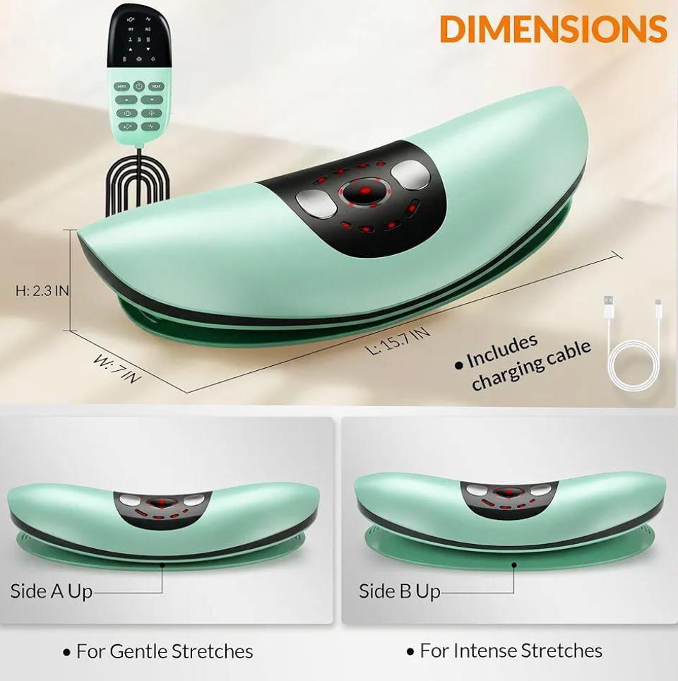 Curved Lumbar Spine Massager Intelligent Electric Hot Compress Soothing Lumbar Massage Instrument