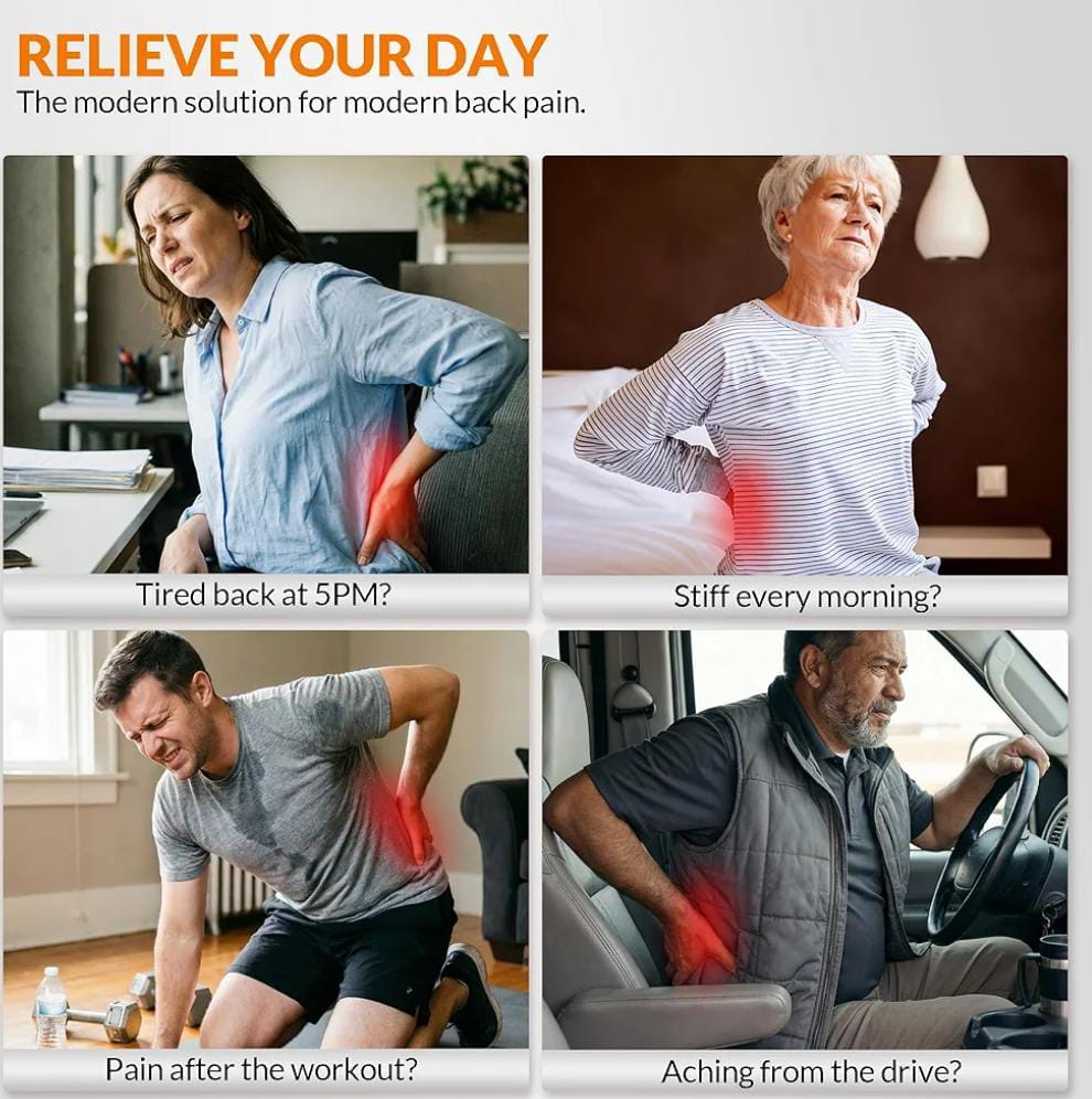 Curved Lumbar Spine Massager Intelligent Electric Hot Compress Soothing Lumbar Massage Instrument