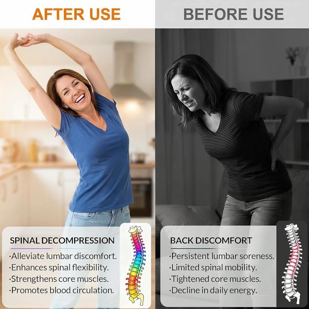 Curved Lumbar Spine Massager Intelligent Electric Hot Compress Soothing Lumbar Massage Instrument