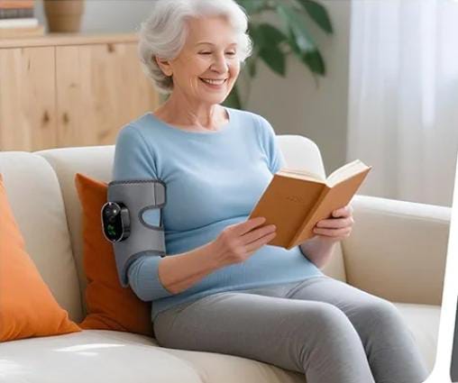 Electric Cordless Heated Ankle Guard Massager for Right or Left Foot Vibration Massage Wristband Hot Compress Ankle Wrist Brace