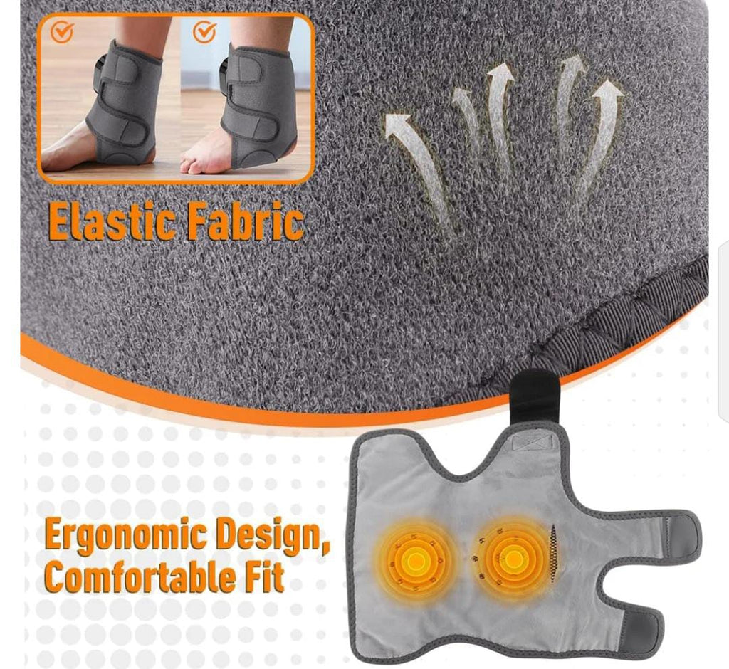 Electric Cordless Heated Ankle Guard Massager for Right or Left Foot Vibration Massage Wristband Hot Compress Ankle Wrist Brace