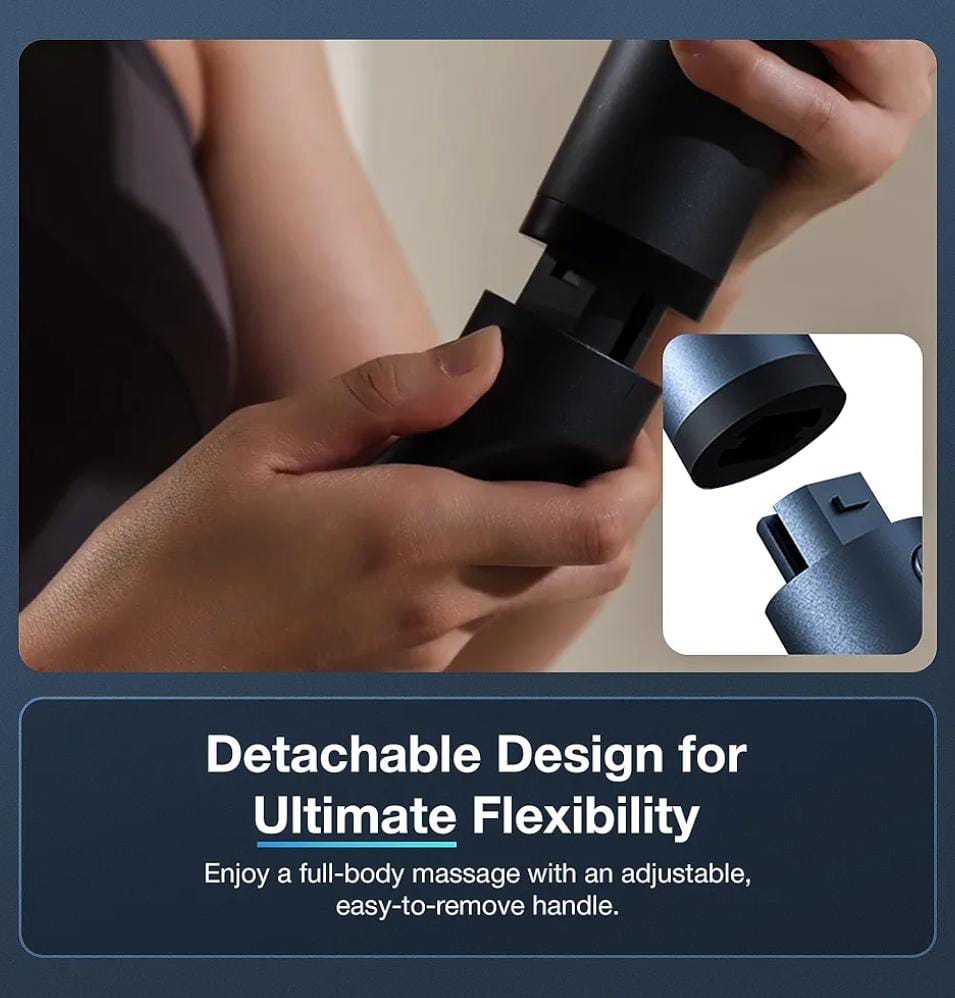 Multi-functional Fascia Massager Gun Deep Tissue muscle Relax With Split Drawstring 12 Leveladjustment for Neck Shoulder Back