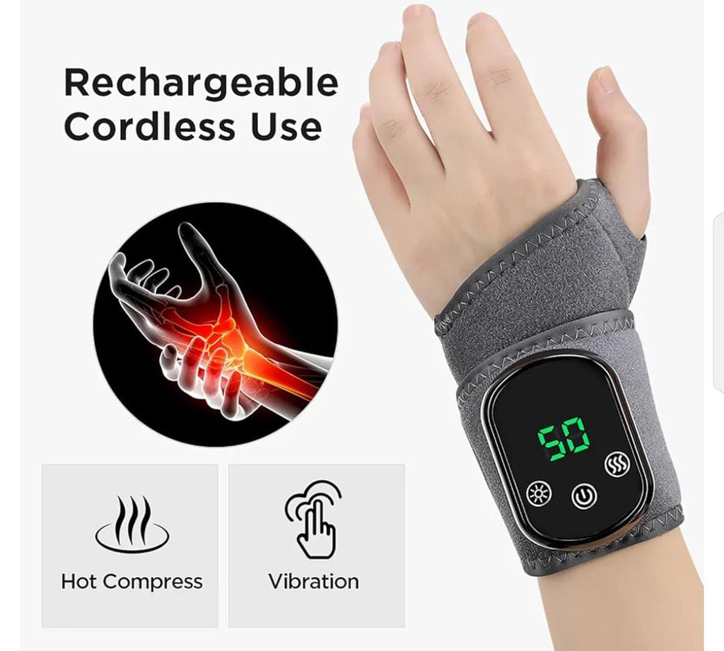 Electric Hand Wrist Foot Heat Massager Hot Compress Vibration Ankle Massage Wrap for Joint Protection Ankle Wrist Support Brace