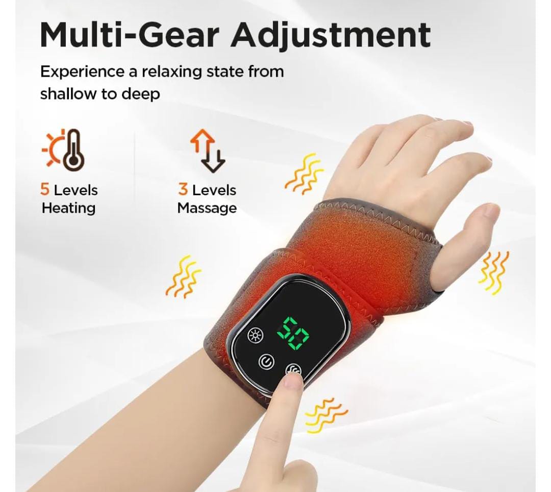 Electric Hand Wrist Foot Heat Massager Hot Compress Vibration Ankle Massage Wrap for Joint Protection Ankle Wrist Support Brace
