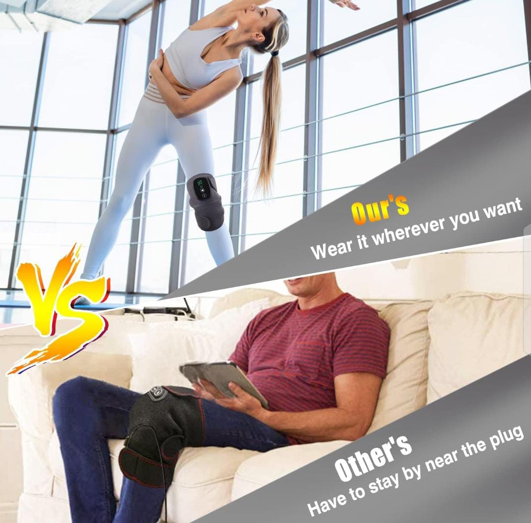 Electric Knee Pad Fast Heating Vibration Massage 5000mAh Knee Temperature Massager Shoulder Elbow Brace Leg Joint Muscle Relax