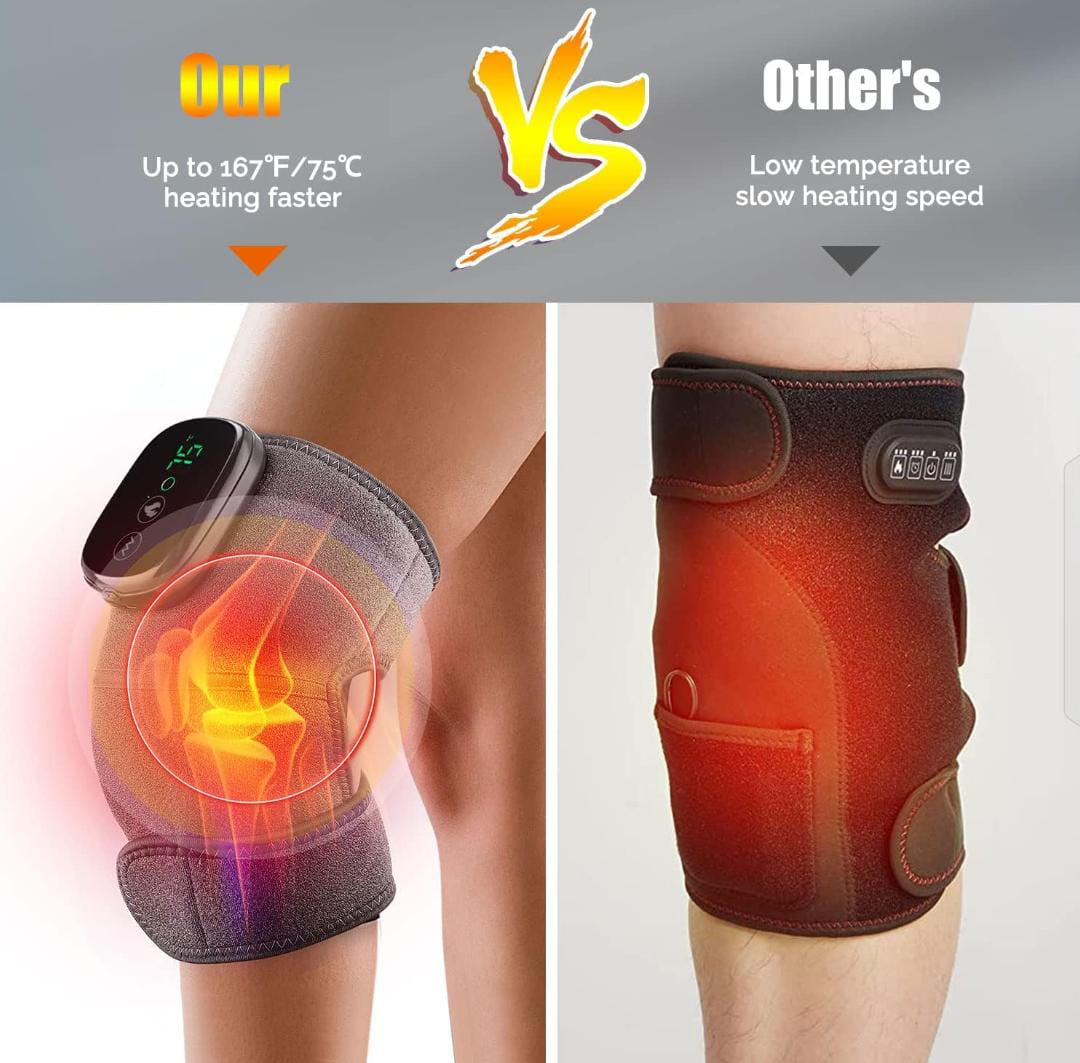 Electric Knee Pad Fast Heating Vibration Massage 5000mAh Knee Temperature Massager Shoulder Elbow Brace Leg Joint Muscle Relax