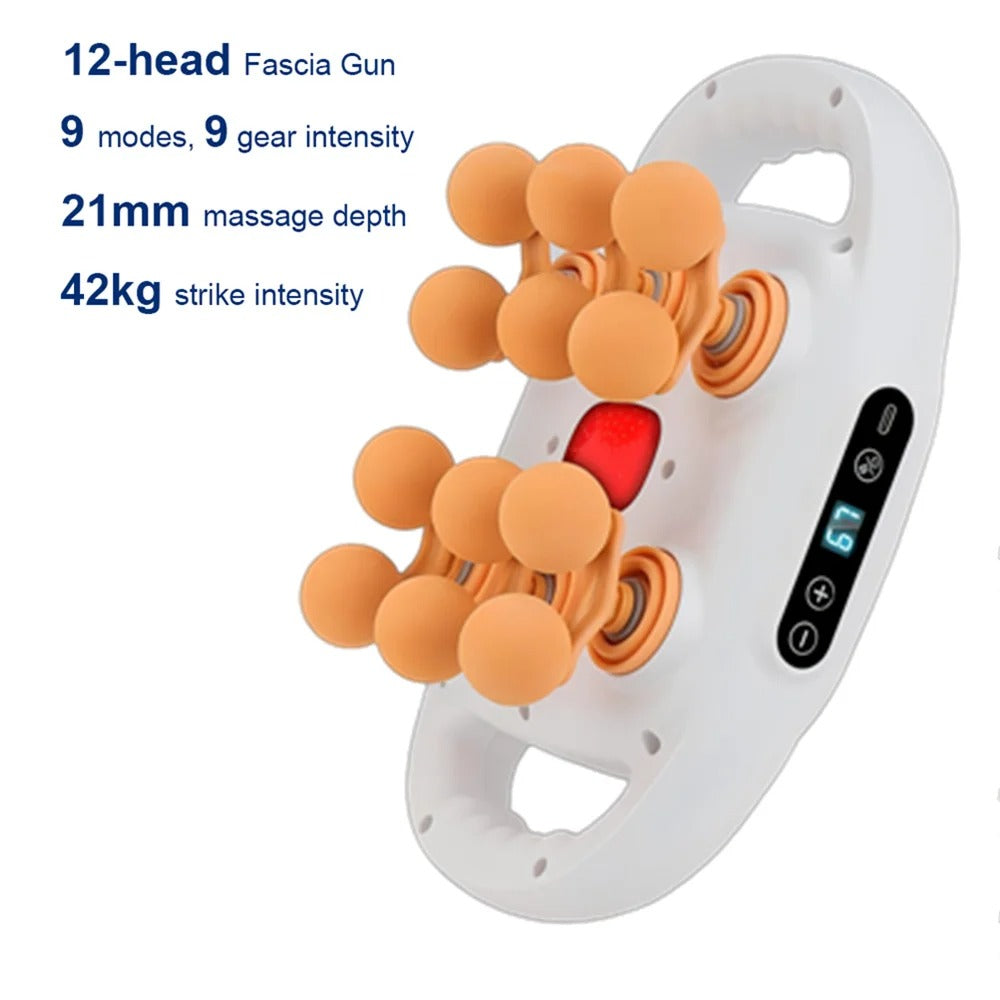 16-Head Fascia Gun High-Frequency Vibration Body Massage Gun Back and Waist Massager Neck Shoulder Massager Muscle massager