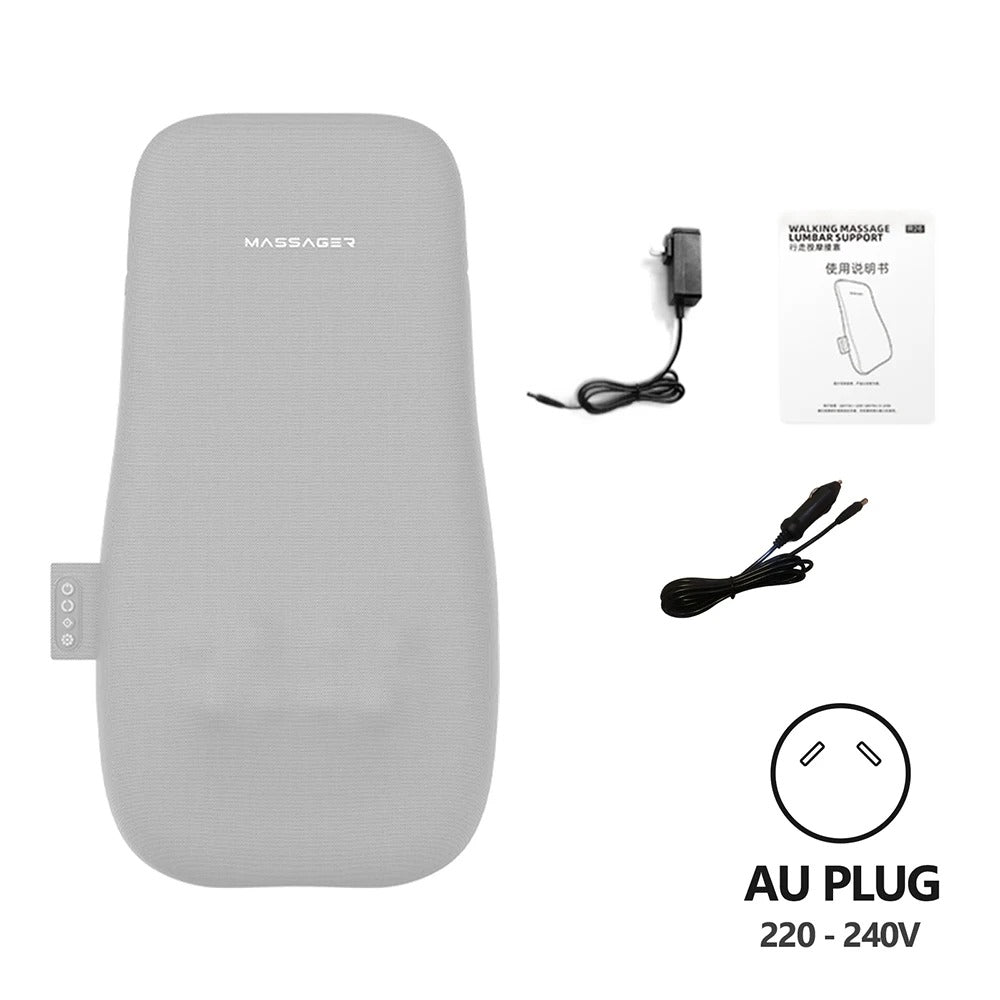 Walk Up and Down Back Massage Chair Cushion 3D Shiatsu Kneading Spot Massage Back Pad Full Body Lumbar Waist Backrest Massager