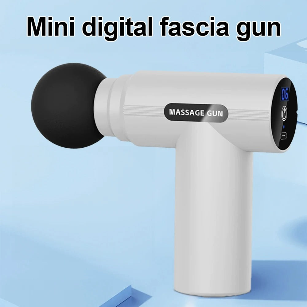 Mini Fascia Gun Protable Digital Handheld Vibration Massage Gun For Body Neck Back Leg Deep Muscle Percussion Relaxation Fitness