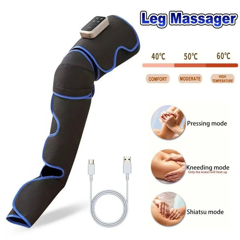 360° Foot Air Pressure Electric Leg Massager Promotes Blood Circulation Muscle Relaxation Lymphatic Drainage Relieve Health Care