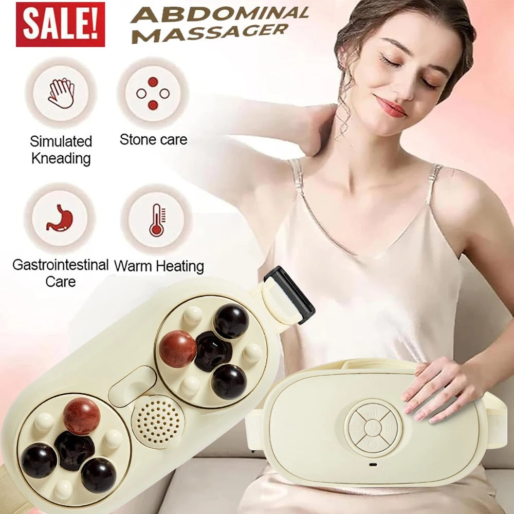 Electric Abdominal Massager Moxibustion Heating Vibration Waist Massage Belt Menstrual Pain Relief Bianshi Kneading Instrument