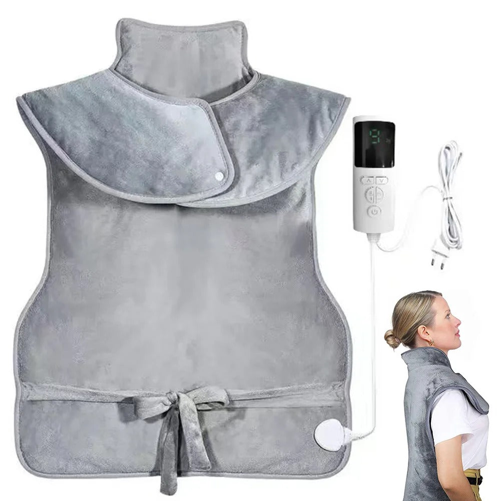 Ergonomic Heated Wrap for Neck and Shoulders with 9 Heat Options Heating Pad with Massager for Neck and Shoulders for Women Men