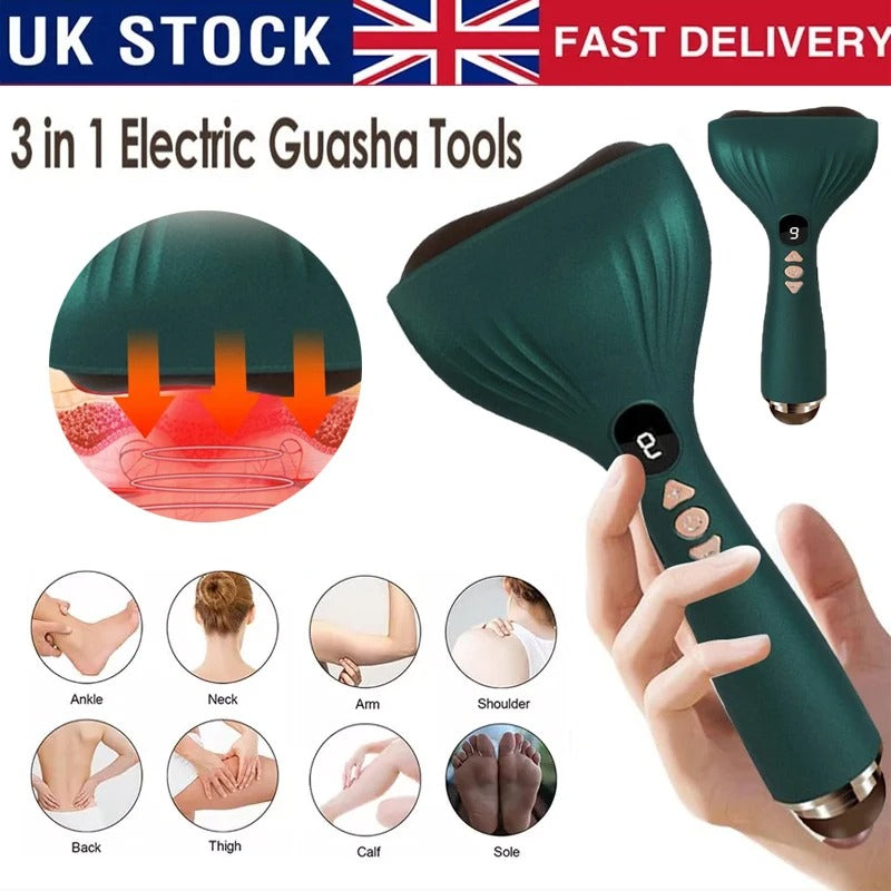Electric Guasha Scraper Board Face / Eye / Neck Massager Wrinkle Face Lift Device Gua Sha Plate Facial Lifting Firming Skin Care
