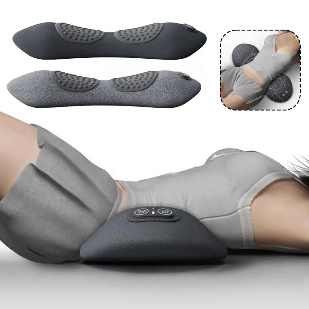 3 in 1 Electric Lumbar Support Pillow with Adjustable Height Lying Flat Waist Relief Waist Support Waist Pillow Heating Vibration