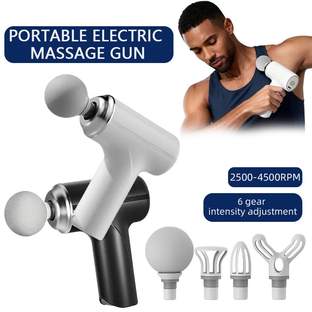 USB Portable Electric Massage Gun Mini Fascia Gun High Frequency Vibration Body Massage Gun Muscle Relaxation Fascia masajeador