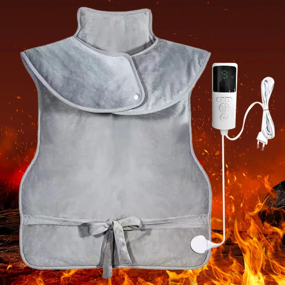 Ergonomic Heated Wrap for Neck and Shoulders with 9 Heat Options Heating Pad with Massager for Neck and Shoulders for Women Men