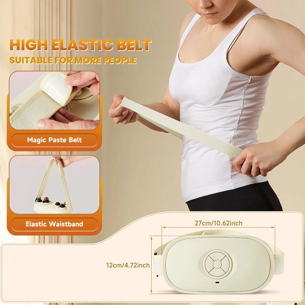 Electric Abdominal Massager Moxibustion Heating Vibration Waist Massage Belt Menstrual Pain Relief Bianshi Kneading Instrument