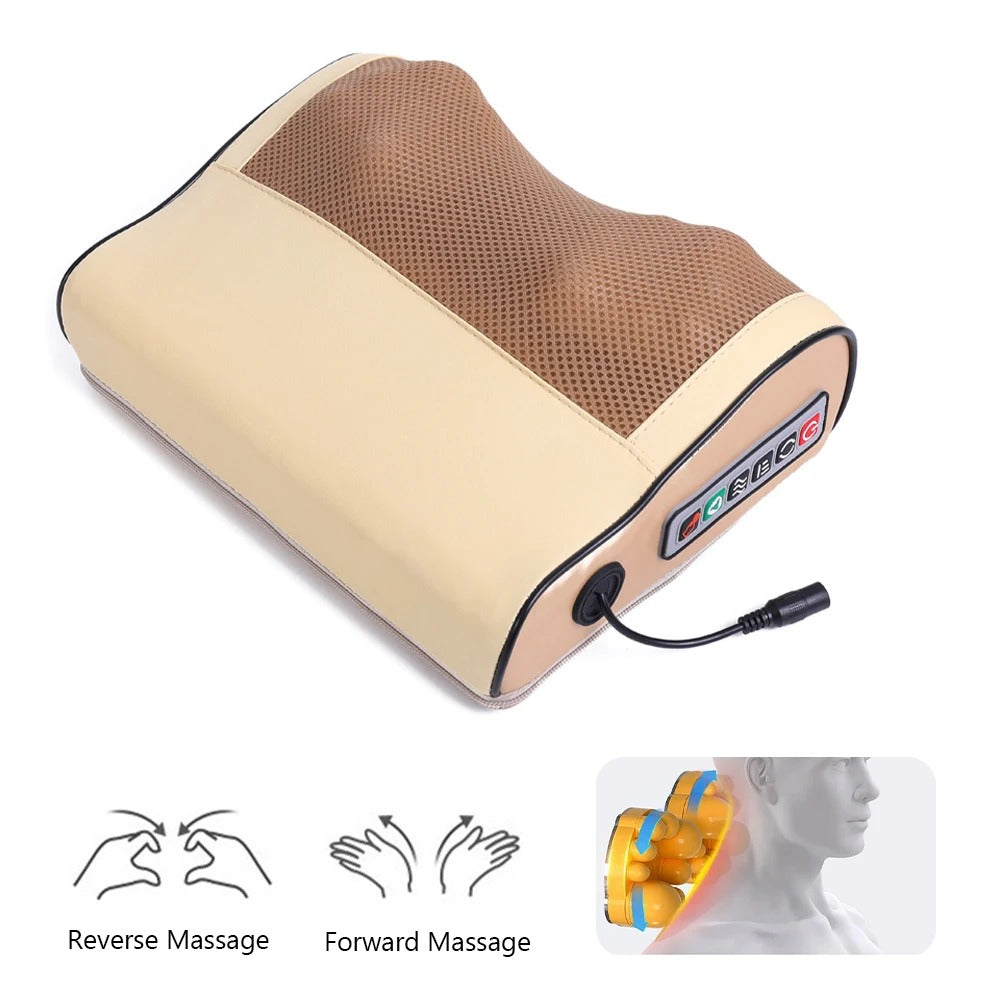 Back Neck Massager Infrared Heating Electric Shoulder Foot Massage Pillow Deep Tissue Kneading For Waist Legs Shoulder Women Men