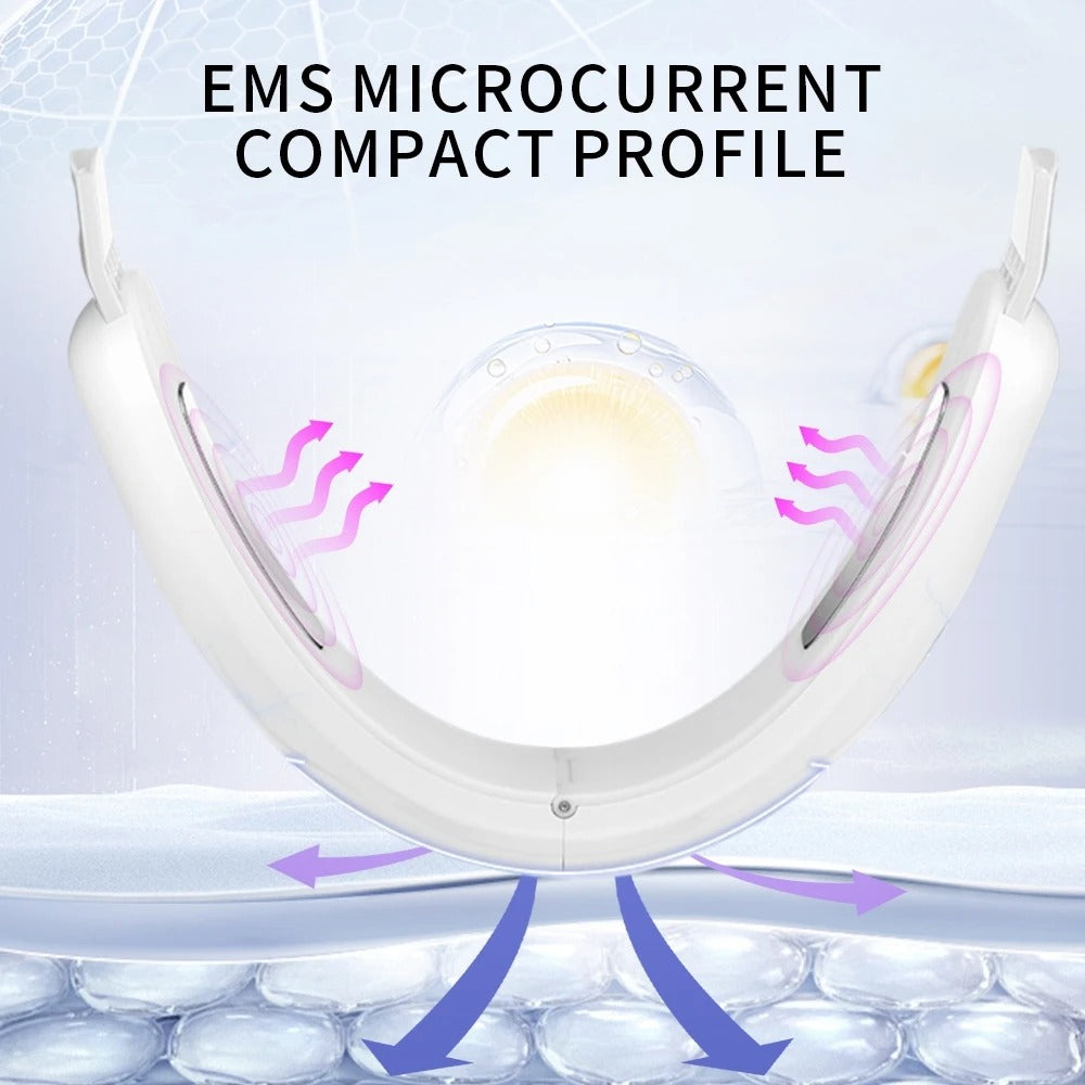 Portable Rechargeable Facial Massager with LED Display - V Face Lift Beauty Device for Skin Tightening