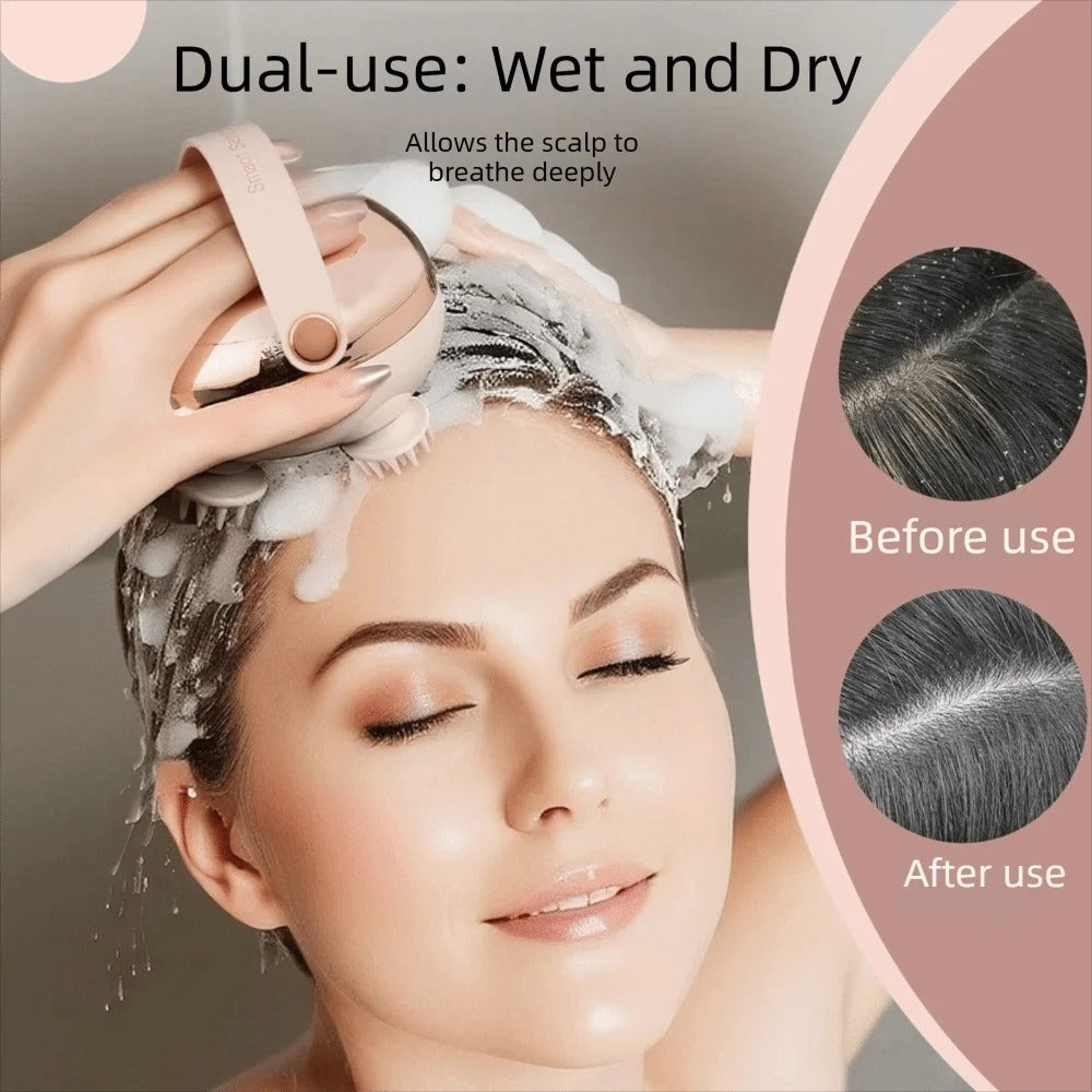 New Rechargeable Head Massage Instrument Waterproof Scalp Stress Head Massager Body Massage Scalp Massager Body Relaxation