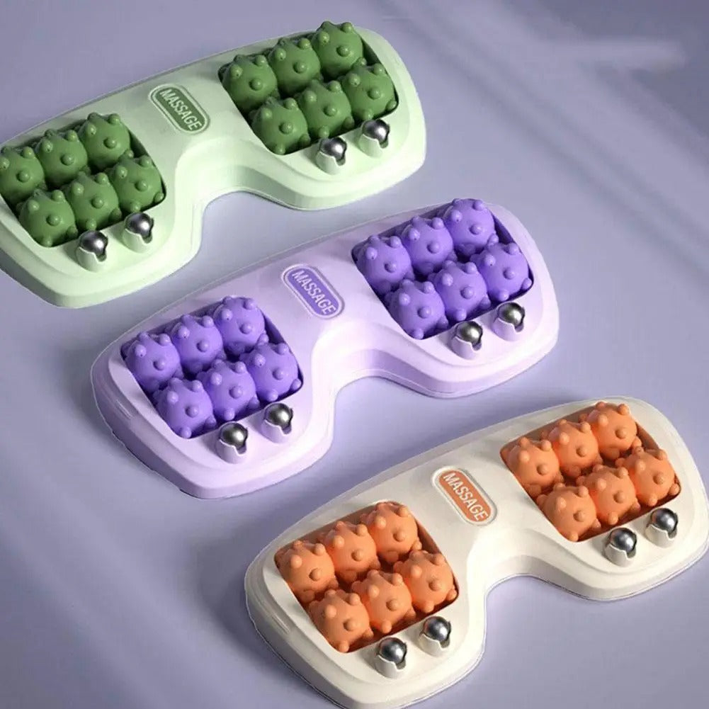 Foot Massager Dual-wheel Foot Massager Relieve Foot Fatigue Relaxe Acupuncture Point Promote Blood Circulation Acupuncture Massa