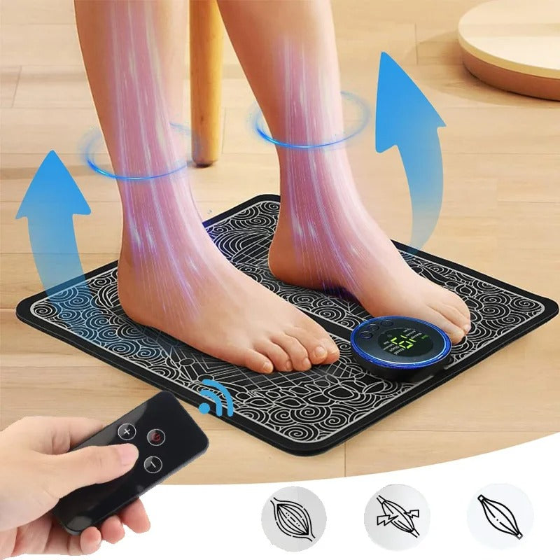 EMS Foot Massager Pad Relief Pain Relax Feet Acupoints Massage Electric Muscle Stimulation Improve Blood Circulation Relax Feet