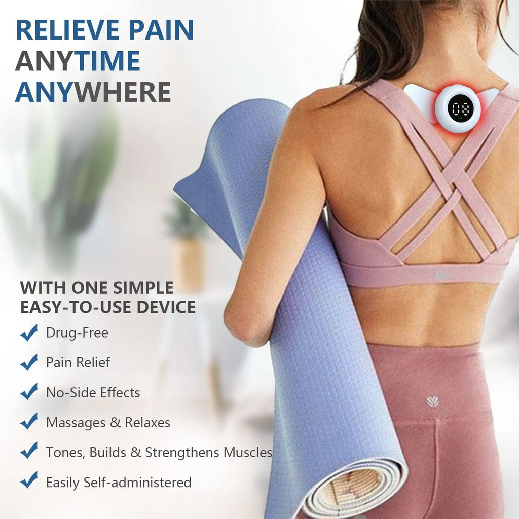KTS Wireless Neck Massager 650nm+808nm TENS&EMS Pulse Muscle Stimulator&Cold Laser Therapy Body&Neck Massager for Pain Relief