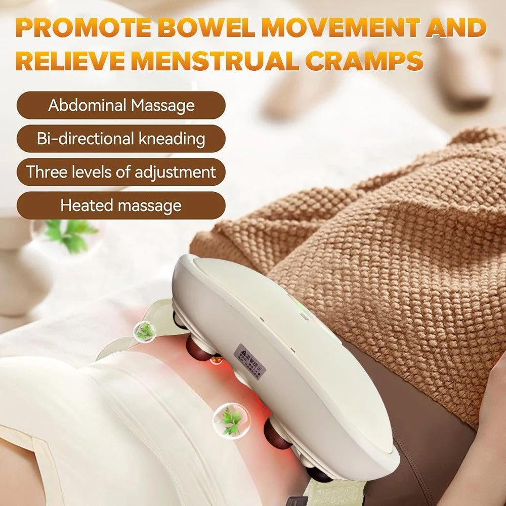 Electric Abdominal Massager Moxibustion Heating Vibration Waist Massage Belt Menstrual Pain Relief Bianshi Kneading Instrument