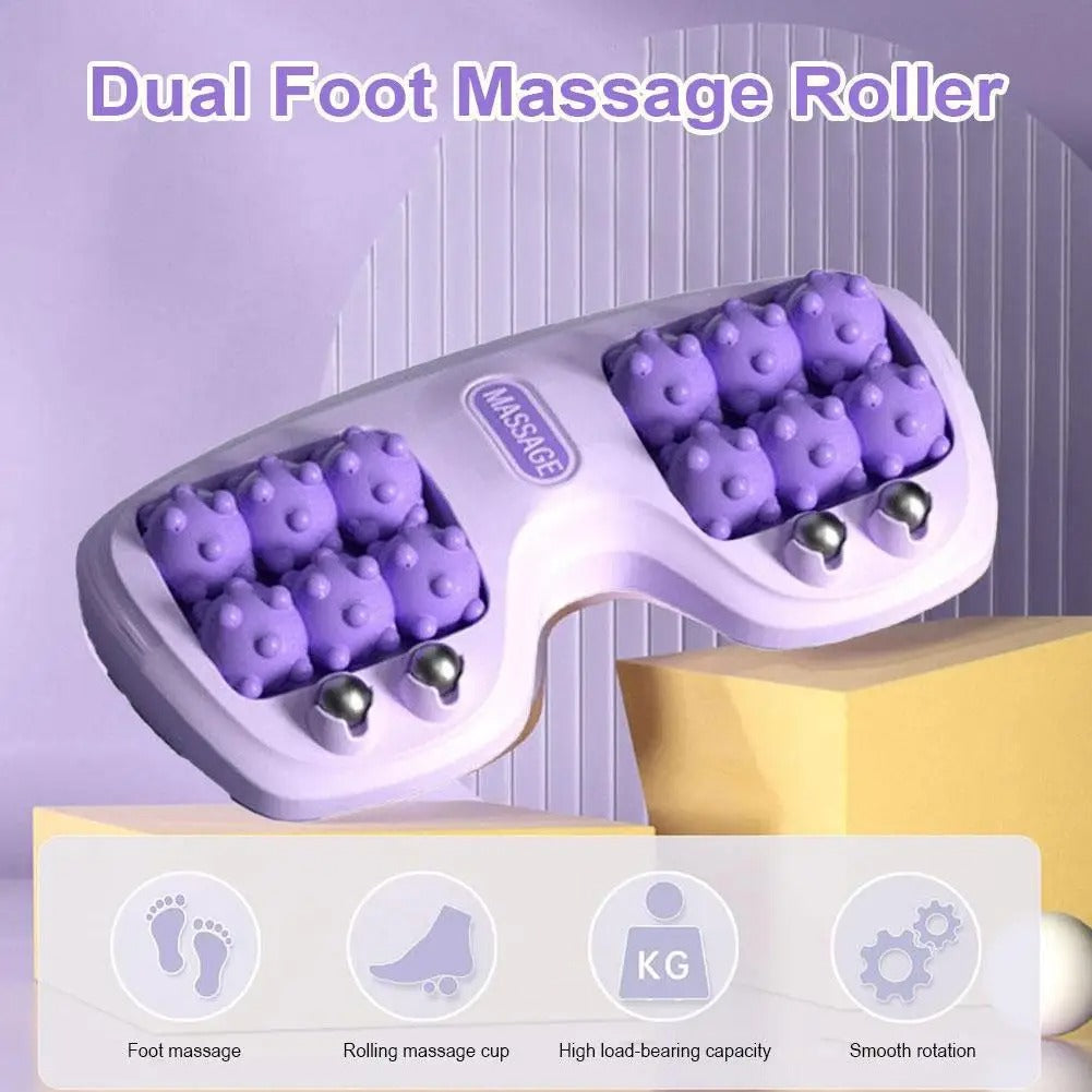 Foot Massager Dual-wheel Foot Massager Relieve Foot Fatigue Relaxe Acupuncture Point Promote Blood Circulation Acupuncture Massa