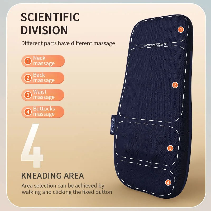 Jinkairui Back Massager Walk Up and Down Massage Cushion with Kneading Heat Neck Shoulder Full Body Massage Machine Spot Massage