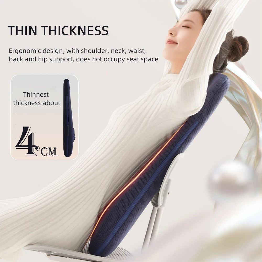 Walk Up and Down Back Massage Chair Cushion 3D Shiatsu Kneading Spot Massage Back Pad Full Body Lumbar Waist Backrest Massager