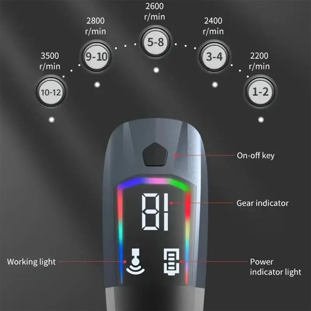 Multi-functional Fascia Massager Gun Deep Tissue muscle Relax With Split Drawstring 12 Leveladjustment for Neck Shoulder Back