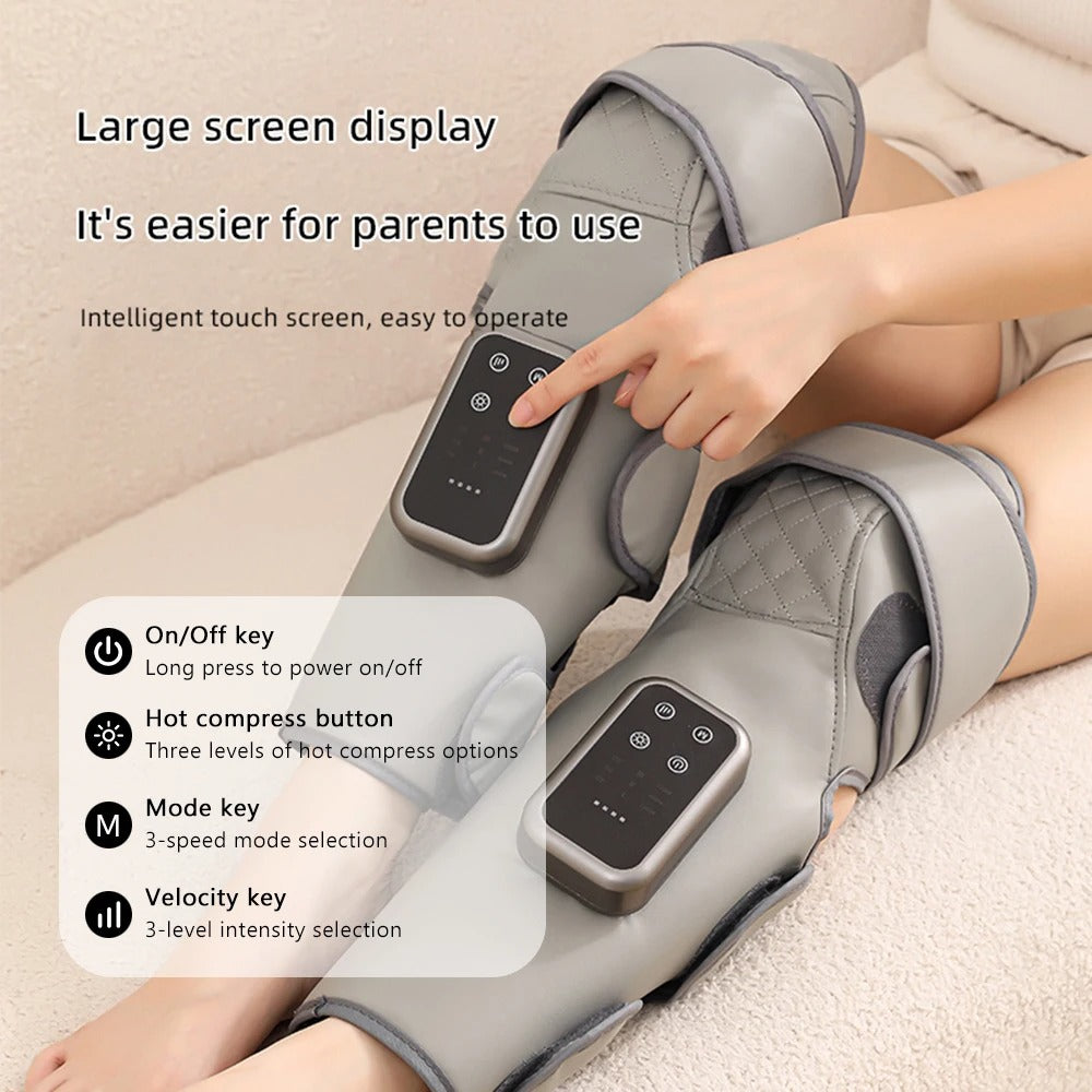 Electric Leg Massager Athletes Heating Muscle Relaxation Foot Leg Recovery Massage Machine Promotes Blood Circulation Tools