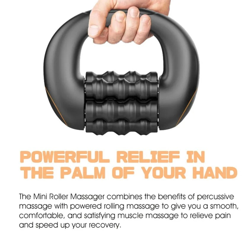 Rolling Percussive Massager, 5-Speed Spin Whole Body Relief, Deep Tissue Muscle Recovery Roller Stick for Leg Foot Calf Massager