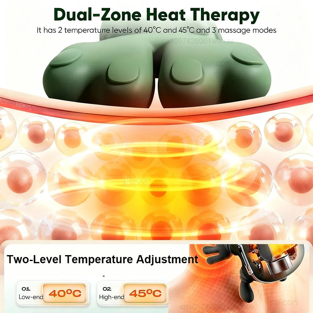 Neck Massager Electric Muscle Massager Heating Cervical Neck Massage Portable Neck Shoulder Massage Machine for Neck Pain Relief