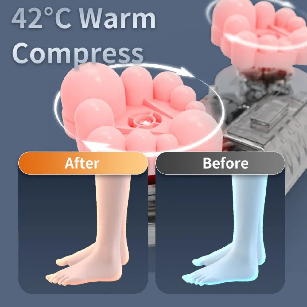 Shiatsu Foot Massager with Heat Hot Compress Circulation and Pain Relief Kneading Rolling for Feet Calf Leg Arm for Mom Dad Gift