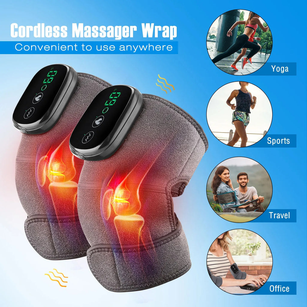Electric Heating Knee Massager Joint Elbow Knee Pad Shoulder Pad Vibration Knee Shoulder Massage