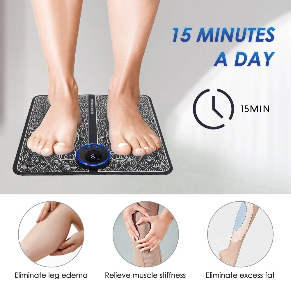 Electric Massage Pad Relieve Sore Feet Leg Cramps Pulse Sole Massager EMS Foot Massager Pad Improve Blood Circulation
