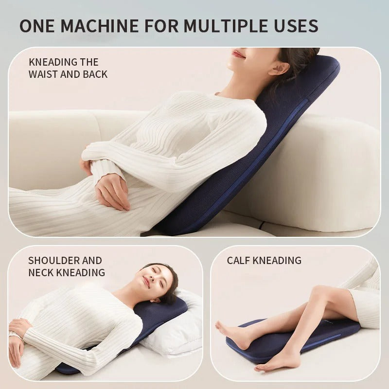 Jinkairui Back Massager Walk Up and Down Massage Cushion with Kneading Heat Neck Shoulder Full Body Massage Machine Spot Massage