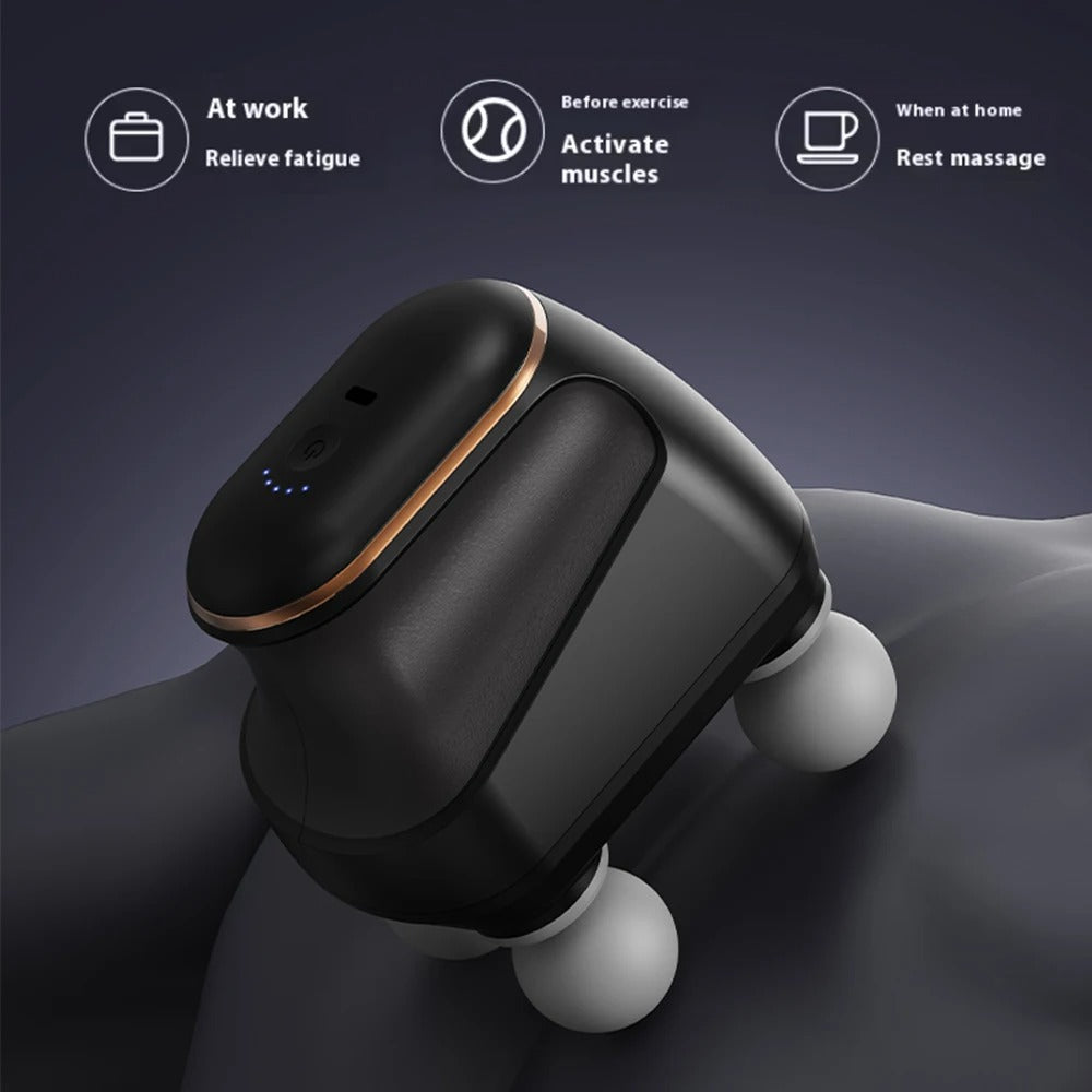 Portable Fascia Gun Muscle Massager Gun Four-head High Frequency Neck Shoulder Waist Massage Machine Professional Fascia Massage