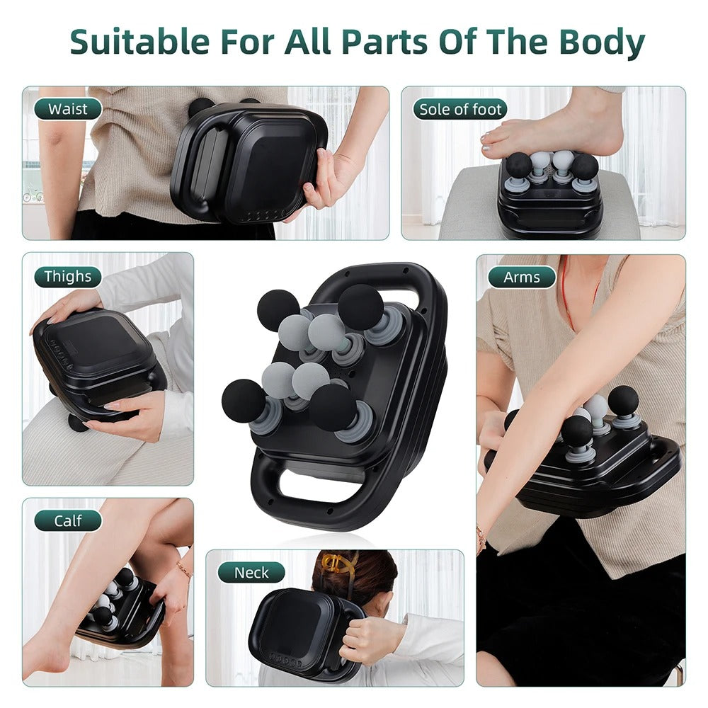 8-Head Fascia Gun High-Frequency Vibration Body Massage Gun Back and Waist Massager Neck Shoulder Massager Muscle masajeador