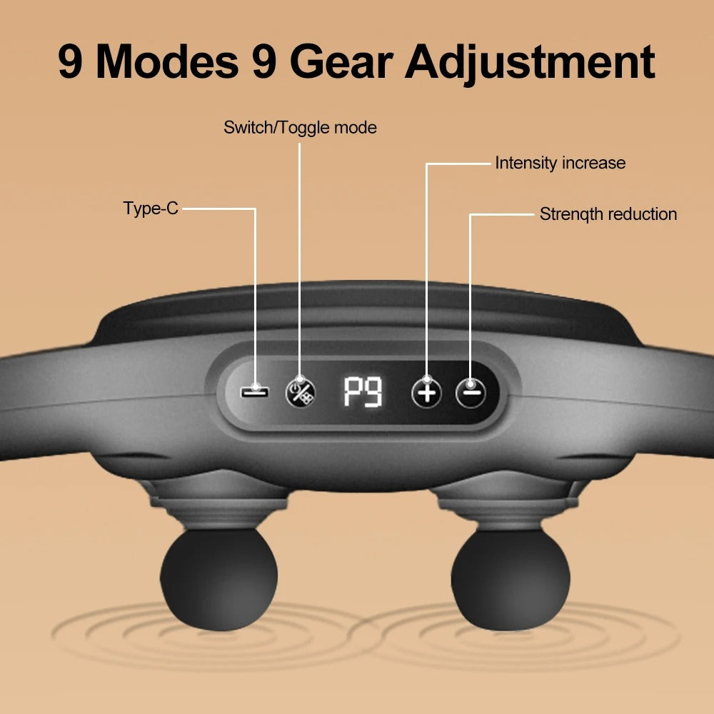 Six-head Fascia Gun Massager Deep Tissue Vibration Electric Fitness Massager Gun For Back Waist Message Body Muscle Relaxation