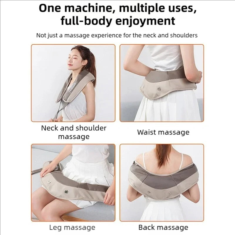 U Shape Neck Massager Pain Neck and Shoulder Multi-function Tapping Massager Portable Electric Knocks Cervical Massage Shawls
