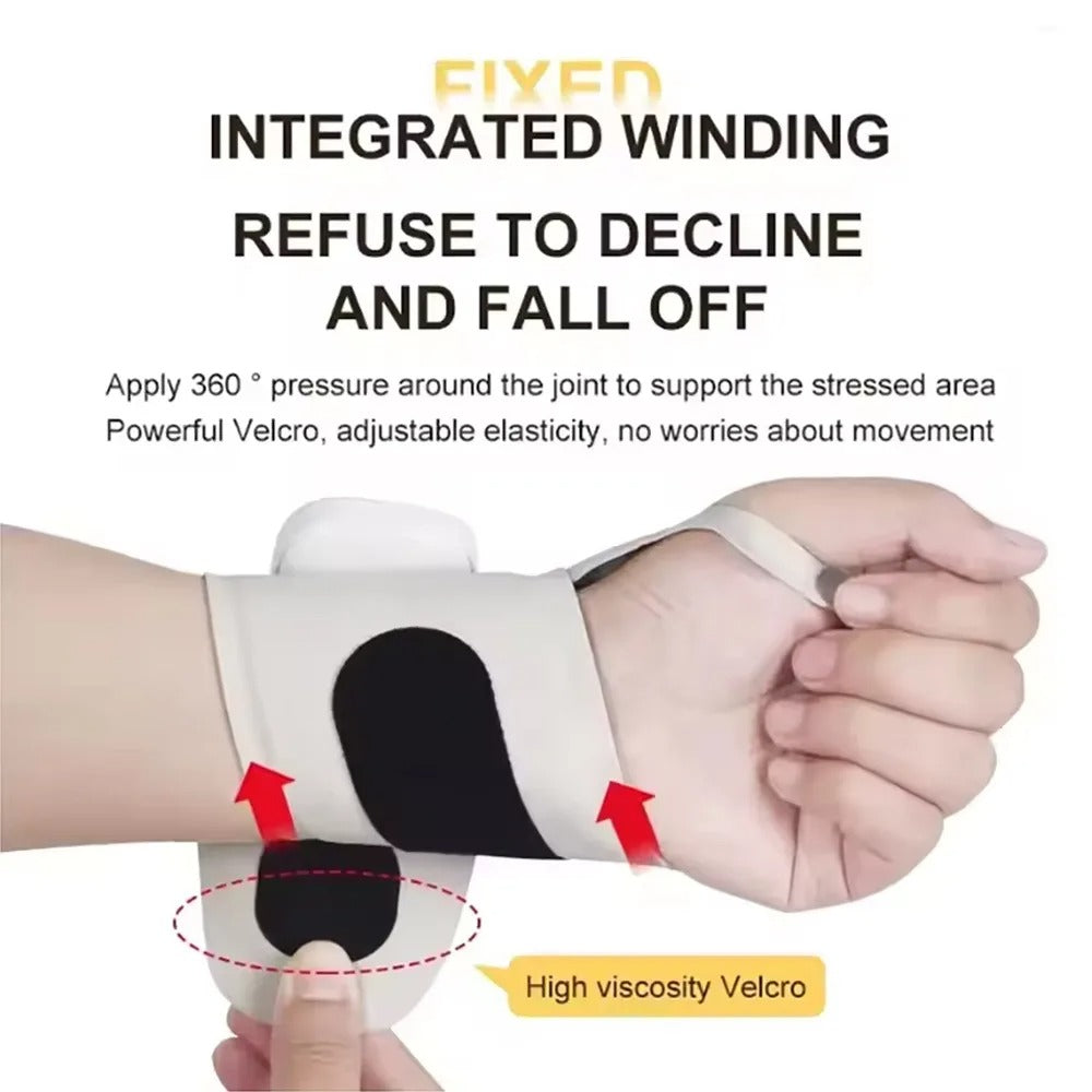 EMS Electric Wrist Hand Massager Usb Rechargeable Vibration Massage Wrist Adjustable Wrist for Carpal Tunnel Fatigue Relief