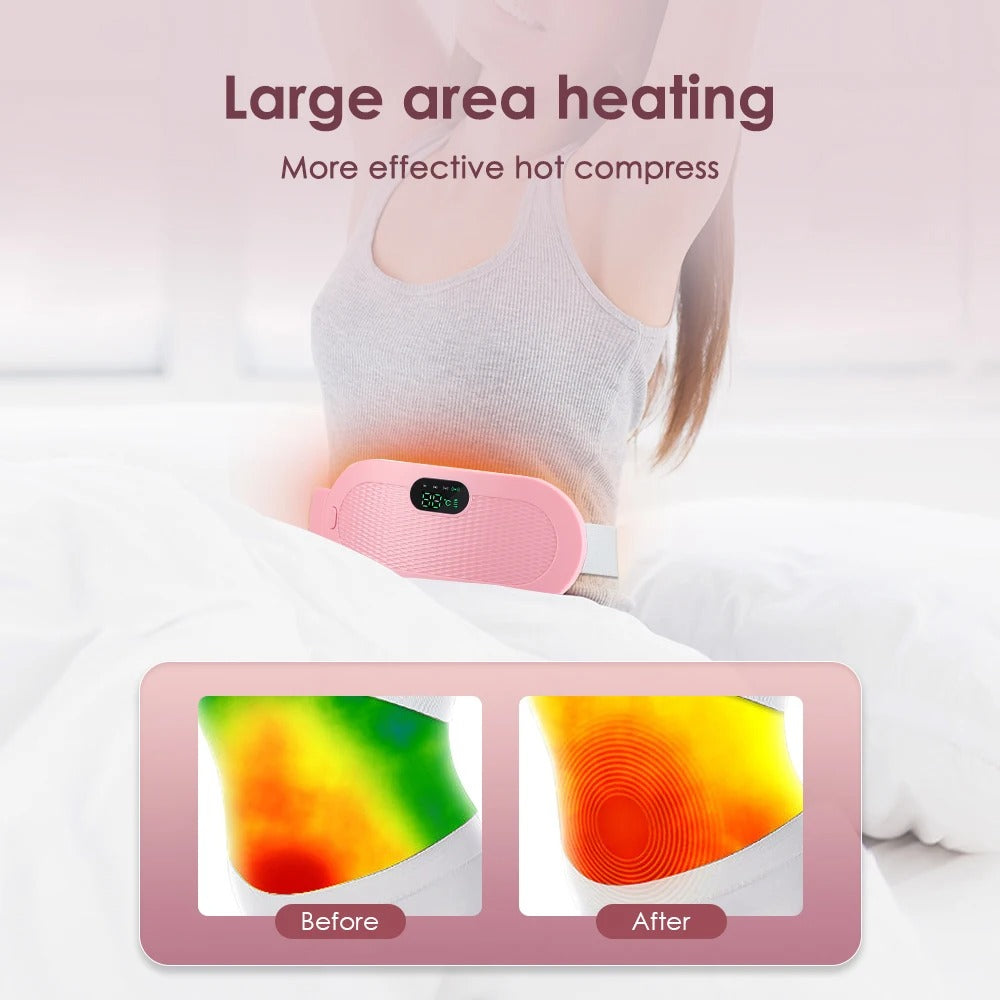 Electric Heating Waist Massage Belt Abdominal Menstrual Heating Pad Belly Warm Palace Belt for Period Cramp Relief