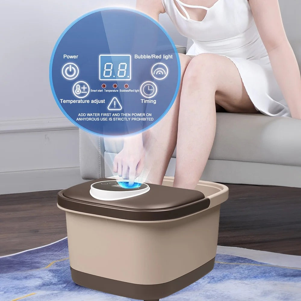 Portable Fully Automatic Massage Heating Foot Bath Mini Acupressure Massage Points Household Fumigation Foot Bath