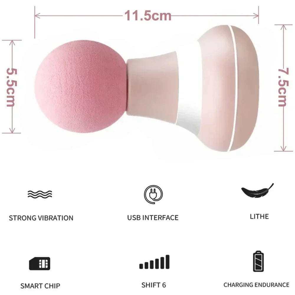 Mini Portable Massage Gun Deep Tissue Percussion Handheld Muscle Massager for Athletes Body Back Pain Relief