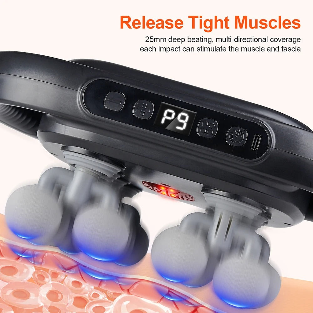 16-Head Fascia Gun High-Frequency Vibration Body Massage Gun Back and Waist Massager Neck Shoulder Massager Muscle massager