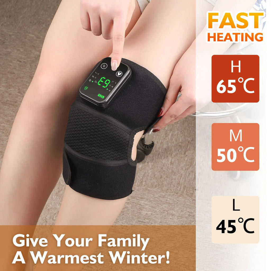 Knee Massager Fast Heating Pad for Shoulder Elbow Leg Knee Massage Device Vibration Massage Warm Heated Kneepad for Men Women
