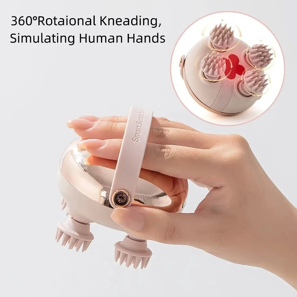 New Rechargeable Head Massage Instrument Waterproof Scalp Stress Head Massager Body Massage Scalp Massager Body Relaxation